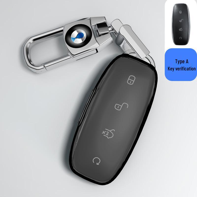 Denza D9 Key Case: 2022 Transparent Shell for Men & Women, Modified Card Car Package with Buckle