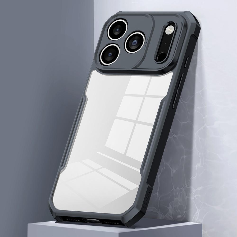 XUNDD For iPhone 17 Pro Deksel Fallsikkert TPU+Akryl Gjennomsiktig Bakside Telefondeksel