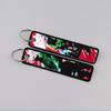 Manga Anime Embroidery Key Fobs Key Tags Keychains for Motorcycles Cars Keyring Cosplay Accessories Bag Decoration Gifts