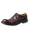 Oddychające buty męskie Brytyjskie sznurowane Miękka podeszwa Pierwsza warstwa Skóra bydlęca Retro Ręcznie robione Wysokiej klasy codzienne skórzane buty męskie Biznes