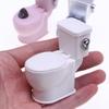 Detailed Dollhouses Bathroom Toilet Simulation Accessory With Sound Feature Ideal For 1/12 Scale Miniature Furniture