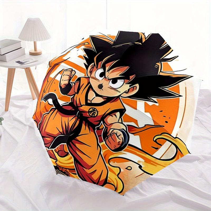Goku Saiyan Automatic Open Umbrella Compact Foldable Design, Durable Fabric for Casual Birthdays, Christmas s a0820058