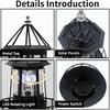LED Solar Powered Lighthouse, 360 Degree Rotating Solar Lighthouse Outdoor, IP65 Waterproof Solar Lighthouse Garden Courtyards Lamps for Patio Garden
