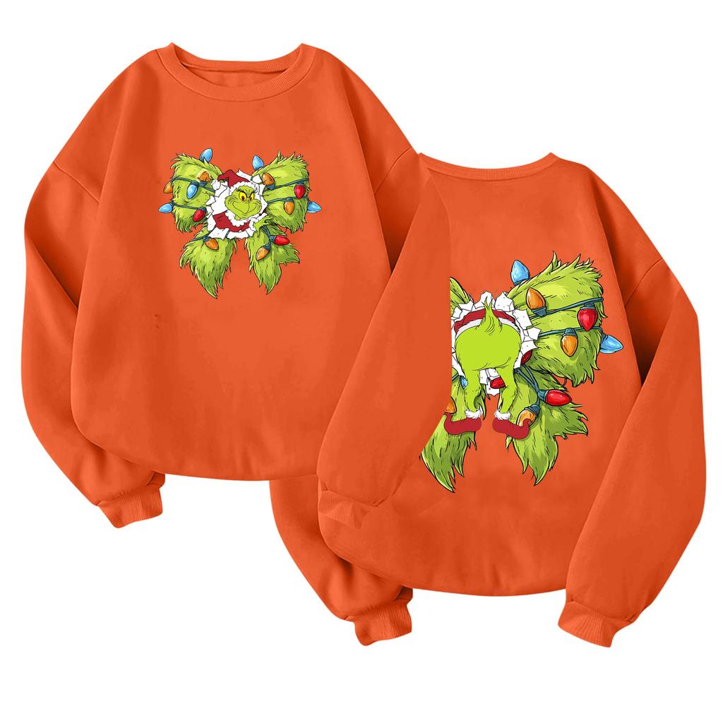 Children's Fashionable Lightweight Long-sleeved Round Neck Pullover With Pockets Printed Pullover