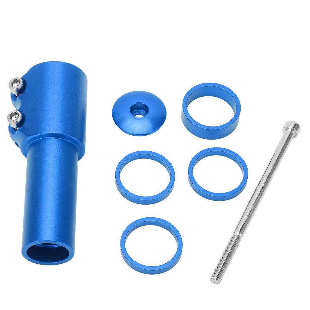 Mountainbike Vorbau Erhöhung Aluminiumlegierung Fahrrad Lenker Erhöhungsadapter für 28,6 mm 1,13 Zoll Gabel Blau