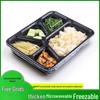 HUIHUADU Microwaveable Five-Compartment Disposable Meal Boxes