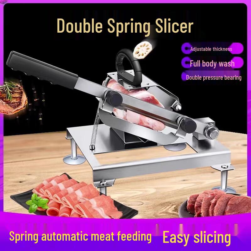 Stainless Steel Manual Frozen Meat Slicer