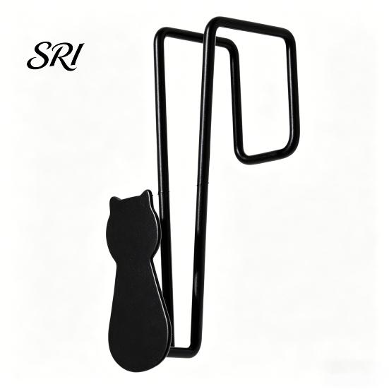 Rental Friendly Hook Door Back No Punching Stable Load-Bearing Iron Material Hanger Nail-Free Compact Space-Saving Organizer for Bedroom Double Fork