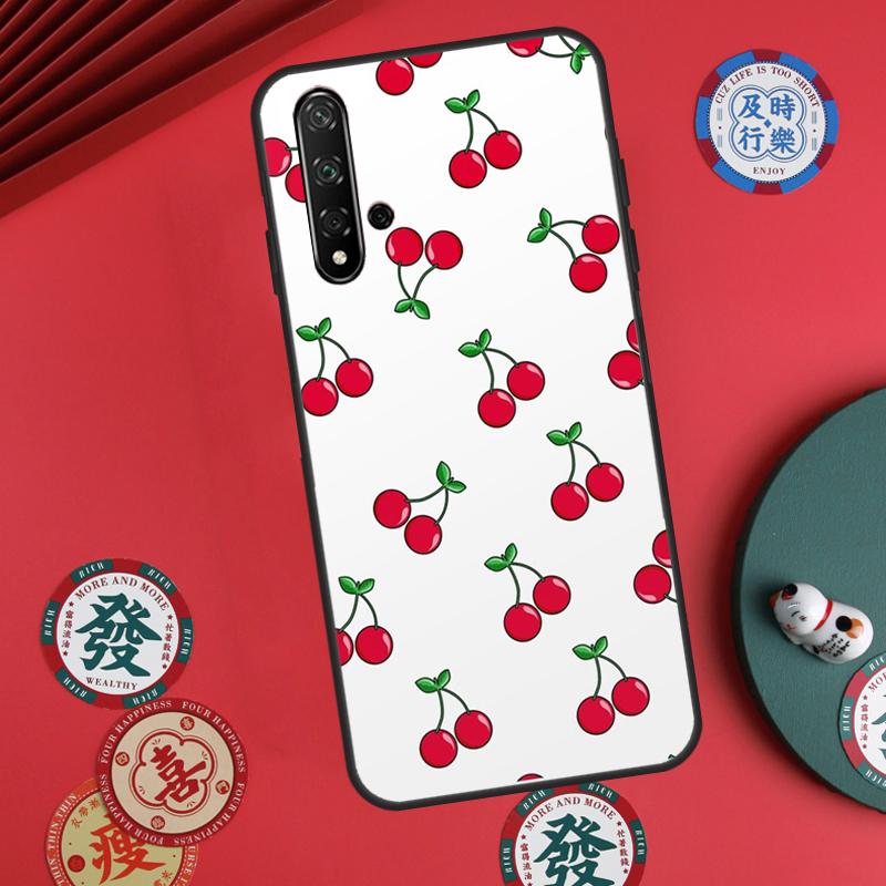Cherry Pattern For Huawei Nova Y73 Y72 Y61 Y91 Y90 Y70 Y60 12s 12i 11i 8i 9 10 SE P60 Pro P30 P40 Lite Case