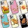 Cute Capybara Phone Case For iPhone 17 Air 16 15 14 Plus 12 13 Pro Max Soft Bumper Shell Cover Coque