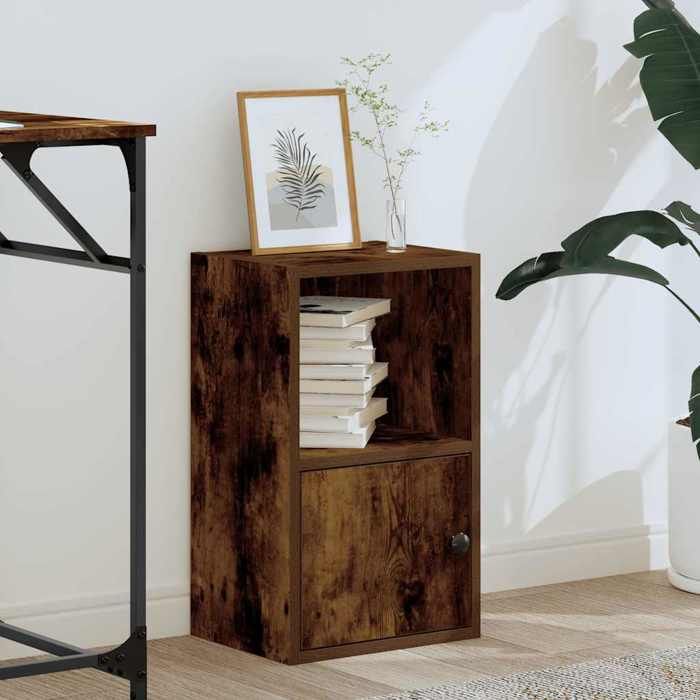 VidaXL Bibliothèque chêne fumé 31x24x52 cm bois d'ingénierie, étagère à livres, support de rangement, support à livres, 860323