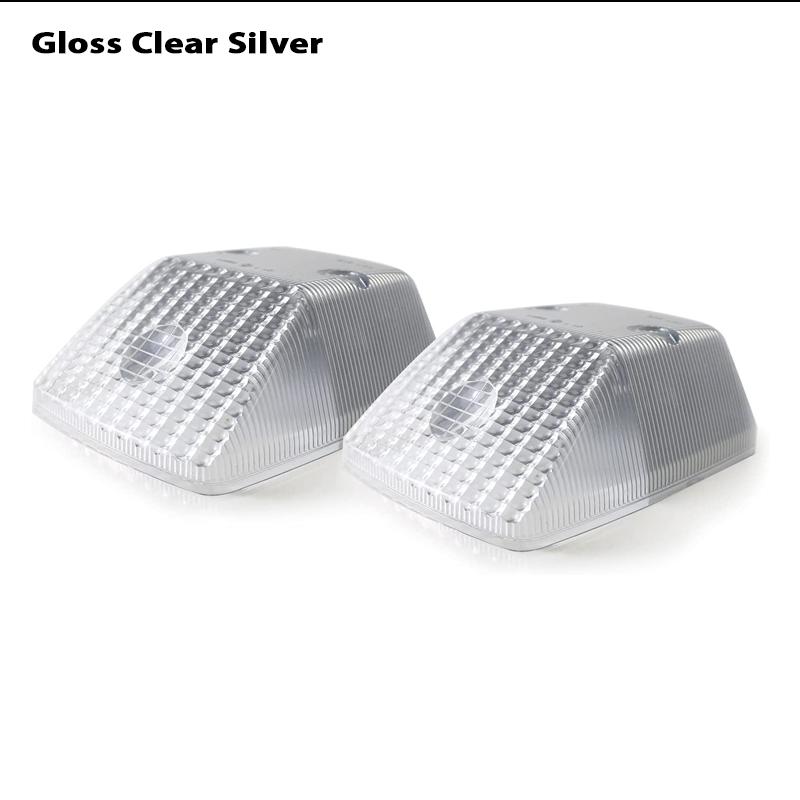 

iJDM Gloss Black Front Turn Signal Lamp Lenses For 1986-18 Mercedes W463 G-Class G500 G550 G55 G63 G65,OE-Spec Replacement Gloss Clear Silver