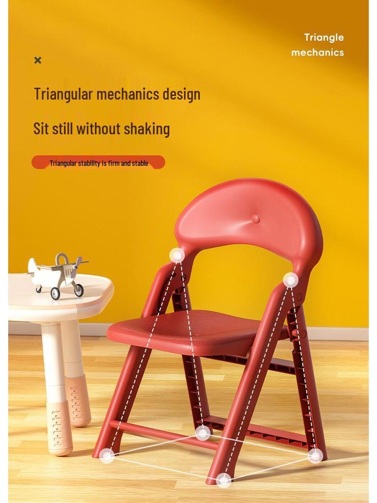 Children's Foldable Backrest Chair - Little Friends Stool