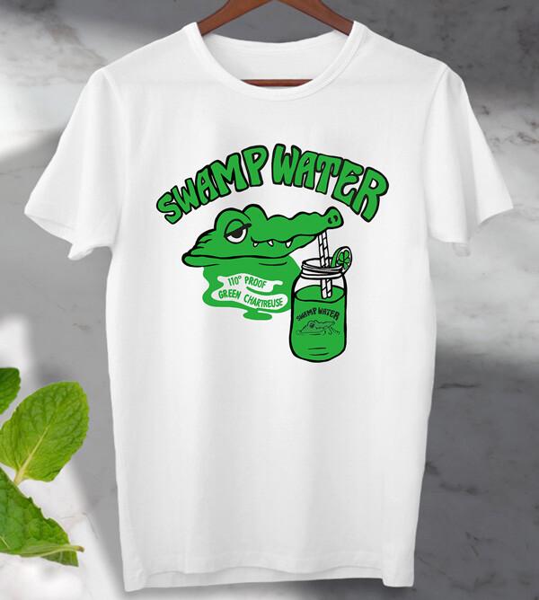 

Болотная вода Аллигатор Ношенная Джоуи Рамоном Панк Хипстер Унисекс Футболка B91 L