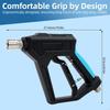 Short Pressure Washer Pressure Washer Handle Power Washer with 1/4inch Quick Connector for Car Washing Cleaning HX6C