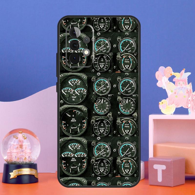 Aviation Airplane Instrument Case For Samsung Galaxy A56 A36 A26 A16 A06 A13 A33 A53 A15 A35 A55 A34 A54 A52 A12 A32 A17