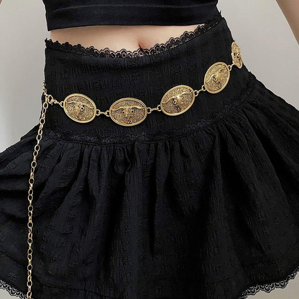 Flower Bohemian Style Waistband Jeans Decor Ethnic Style Belt Metal Waist Chain  Beach Accessories