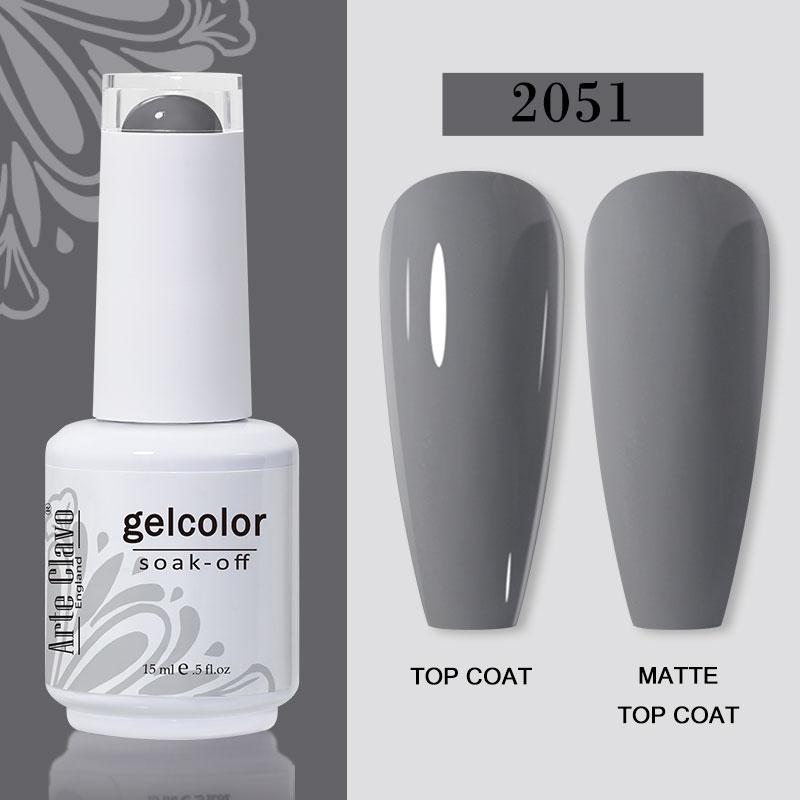 Arte Clavo Nail Gel Polish 15ml Soak Off Gel Varnish Colorful Glass Bottle Bright Color Glitter Varnish Nail Polish