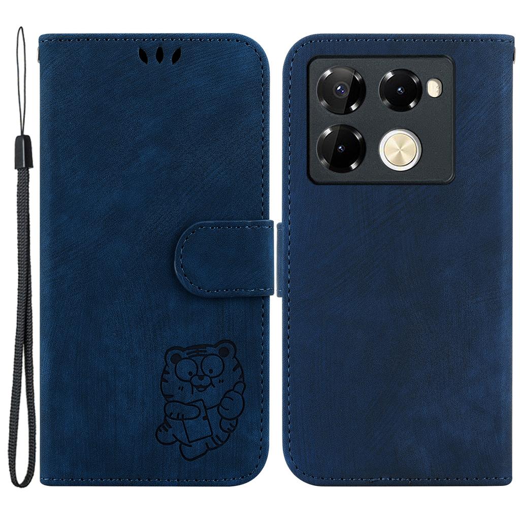 For Infinix Note 40 Pro 5G/Note 40 Pro+ Case Little Tiger Imprint Leather Wallet Phone Cover