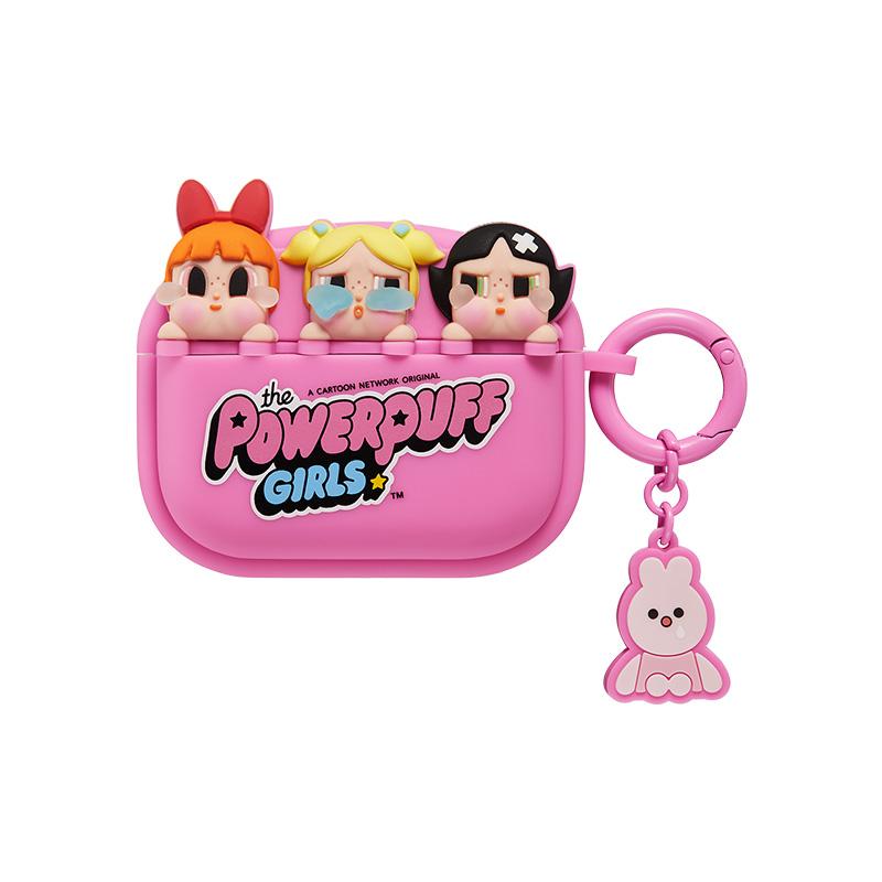 

New POP MART CRYBABY X Little Lady Police Collection Headphone Case AirPods Pro Trend Based Products PPMT-2403-0007 The Powerpuff Girls Collection Headphone Case