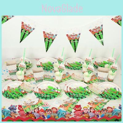 Colorful Cocomelon Party Supplies For Kids Birthday Celebrations With Plates And Banners