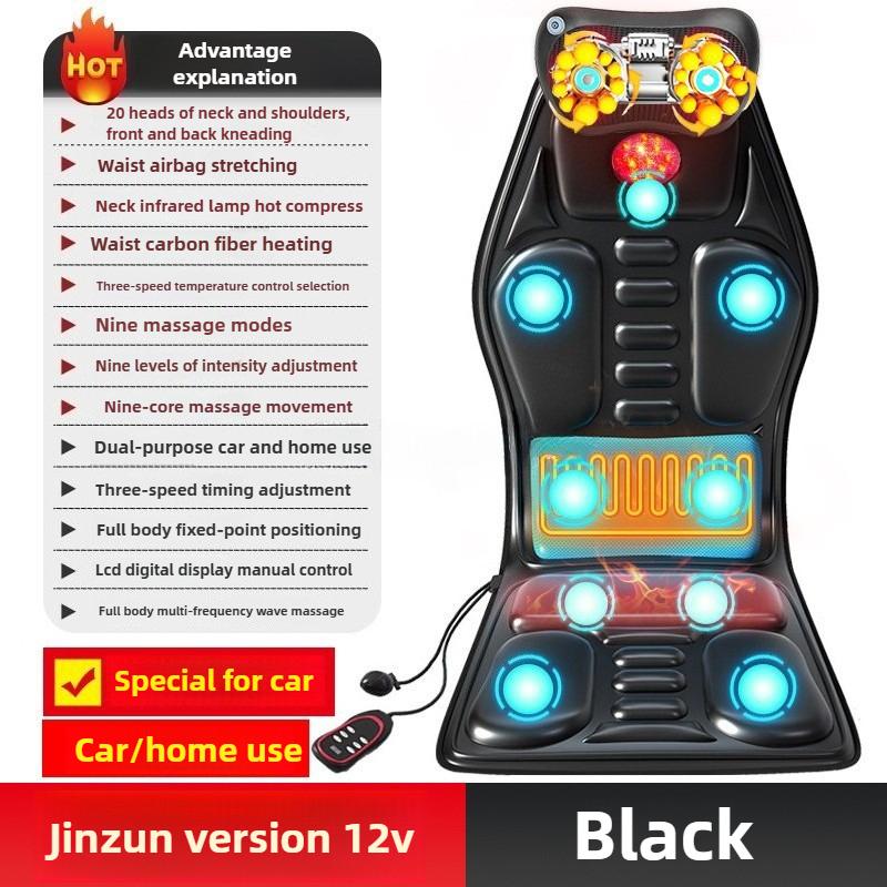 Massage Seat Cushion Cheap With Heating Adjustable Lumbar Airbag Back Massage Chair Cushion for Men and Women Home Office Use