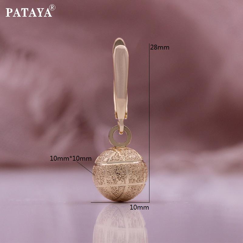 PATAYA Klasyczne kolczyki w kształcie kuli, proces lukrowania