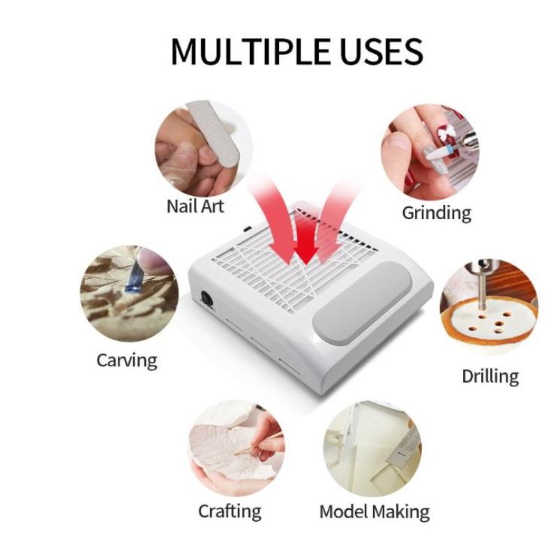 Professional Powerful Nail Duster Exhaust Fan For Nail Art Vacuum Collector Gel Nail Duster For Nail Art Salon Equipment