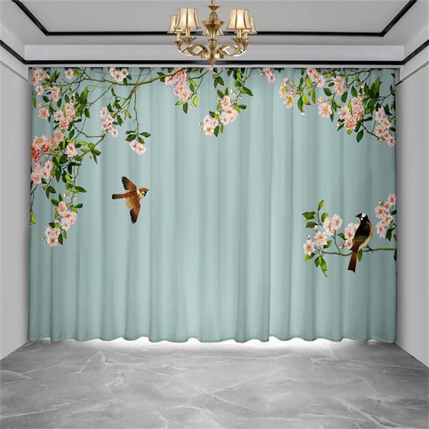 Chinese Troditional Culture Bird Flower Window Curtains In Kids Bedroom Living Room Hall Treatments Kitchen Decor Drapes Blinds