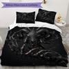 Dark Crown and Royal Wand Pattern Bedding uilt Set uilt Cover Pillowcase Home Decoration Birthday Gift (1 * duvet cover + 2 * pillowcase without core)