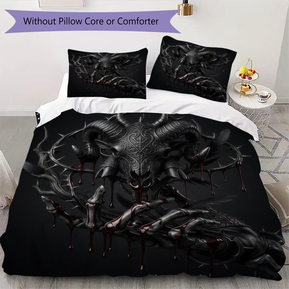 Dark Crown and Royal Wand Pattern Bedding uilt Set uilt Cover Pillowcase Home Decoration Birthday Gift (1 * duvet cover + 2 * pillowcase without core)