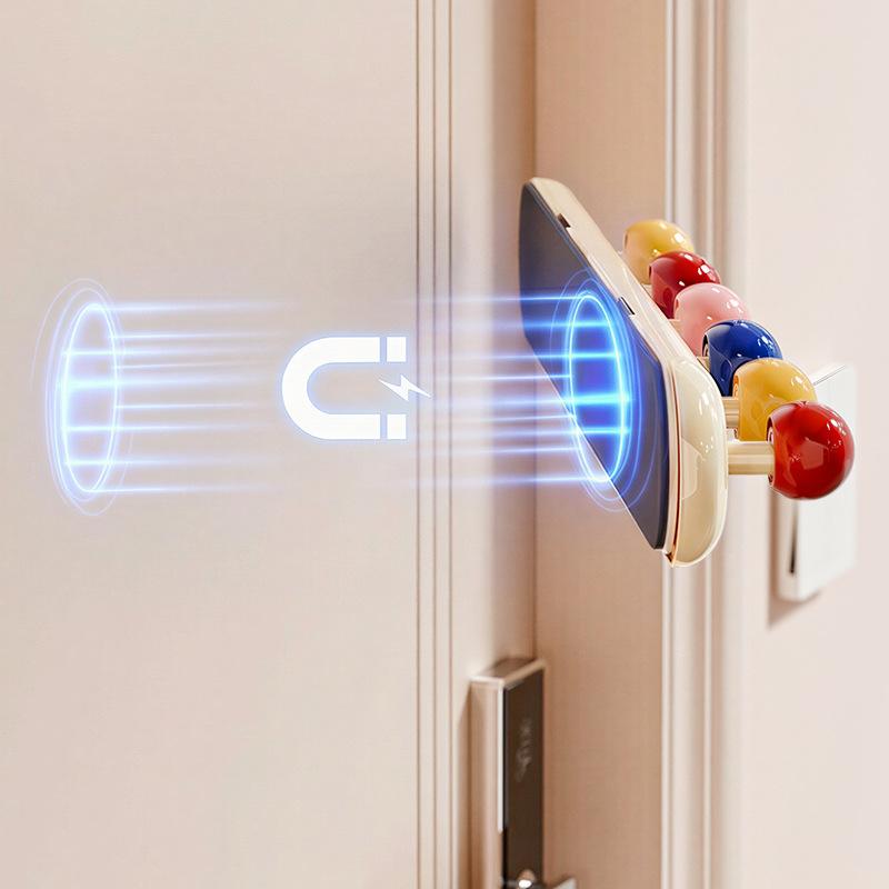 Magnetic Suction Hook Behind the Door, Row Hook, No Punching, Household Kitchen, Bathroom Adhesive Hook, Strong, Non-falling, Seamless Coat Hook
