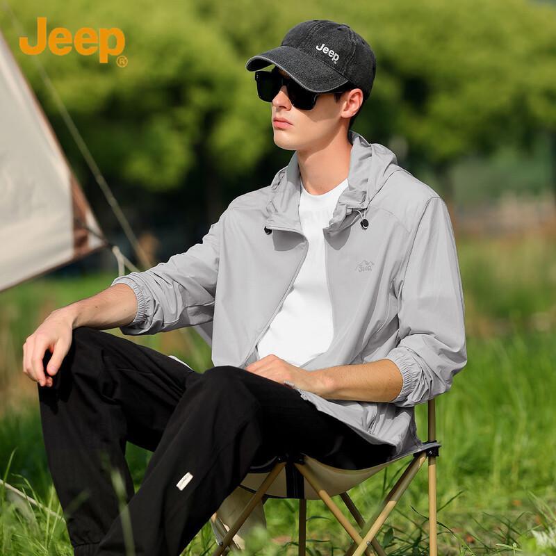 JEEP Men's Breathable Summer Outdoor Sun Protection Hooded Jacket
