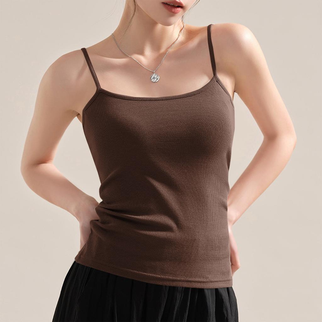 Women's Fashion Solid Color T-shirt Sleeveless Camisole