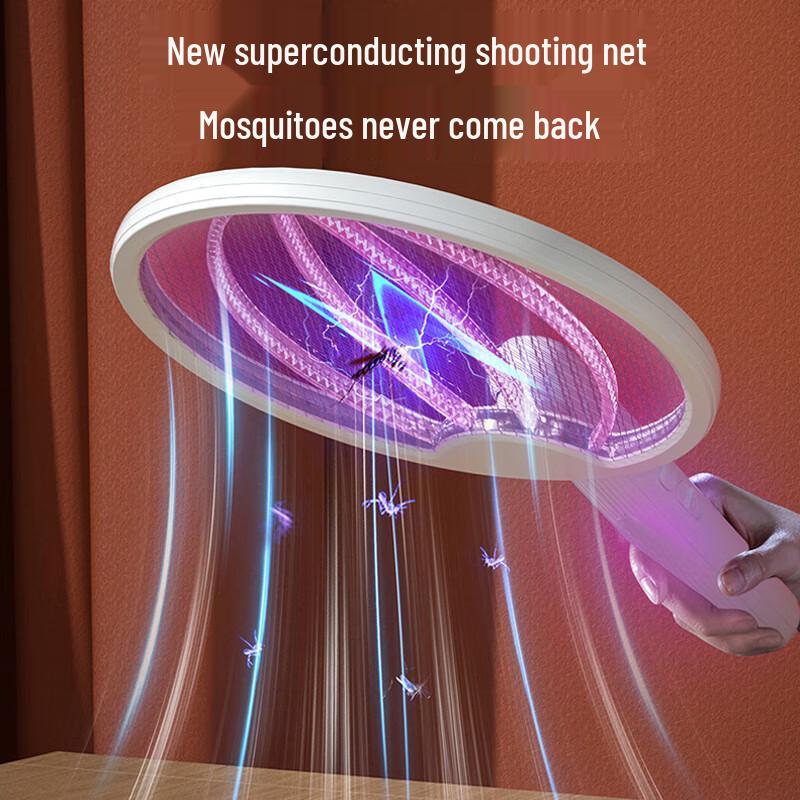 Foldable Rechargeable Electric Mosquito Swatter with UV Light