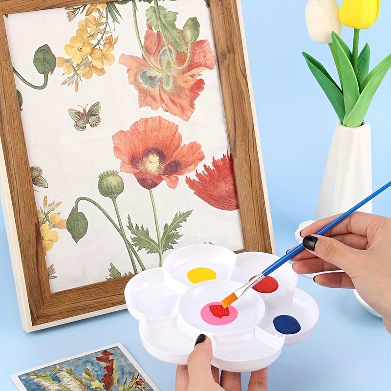 10-teiliges Malpinsel-Set, Kunstpinsel, rund, flaches Haar, Nylonhaar, Malerstift für Öl, Acryl, Aquarell, Schule, Kunstbedarf