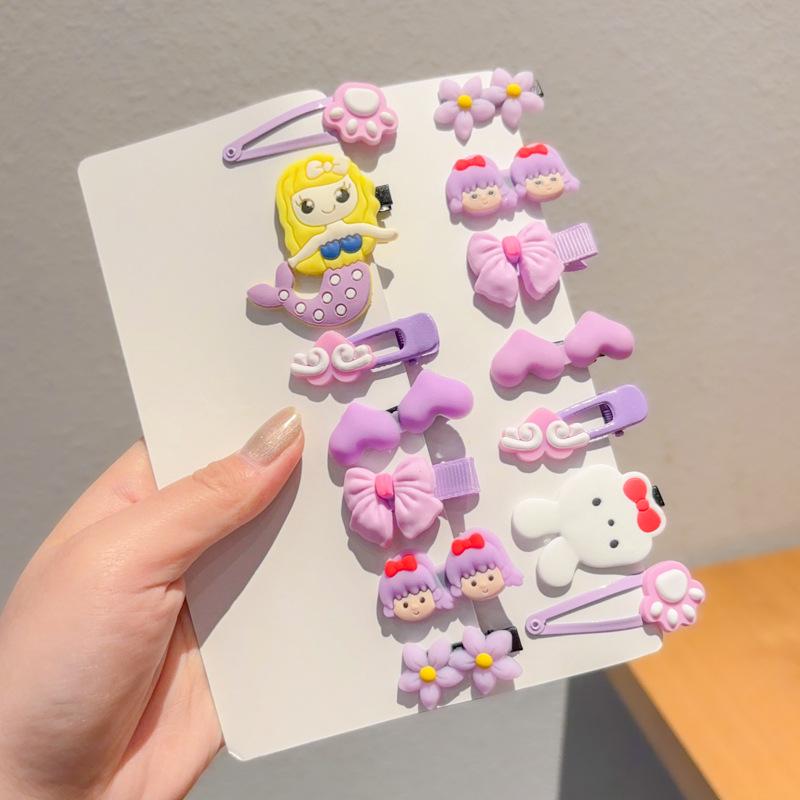 

2024 Красочные заколки-уточки для девочек - Милые заколки для боковых прядей и непослушных волос, Детские головные уборы