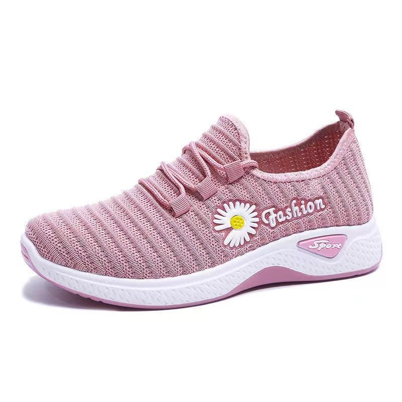 Spring and Autumn Versatile Breathable Flying Weaving Women's Comfortable Casual Trendy Shoes Women's Sneakers Running