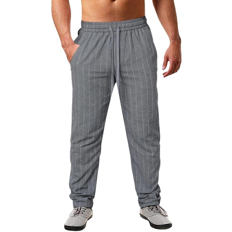 Men's Solid Color Flat Front Trousers