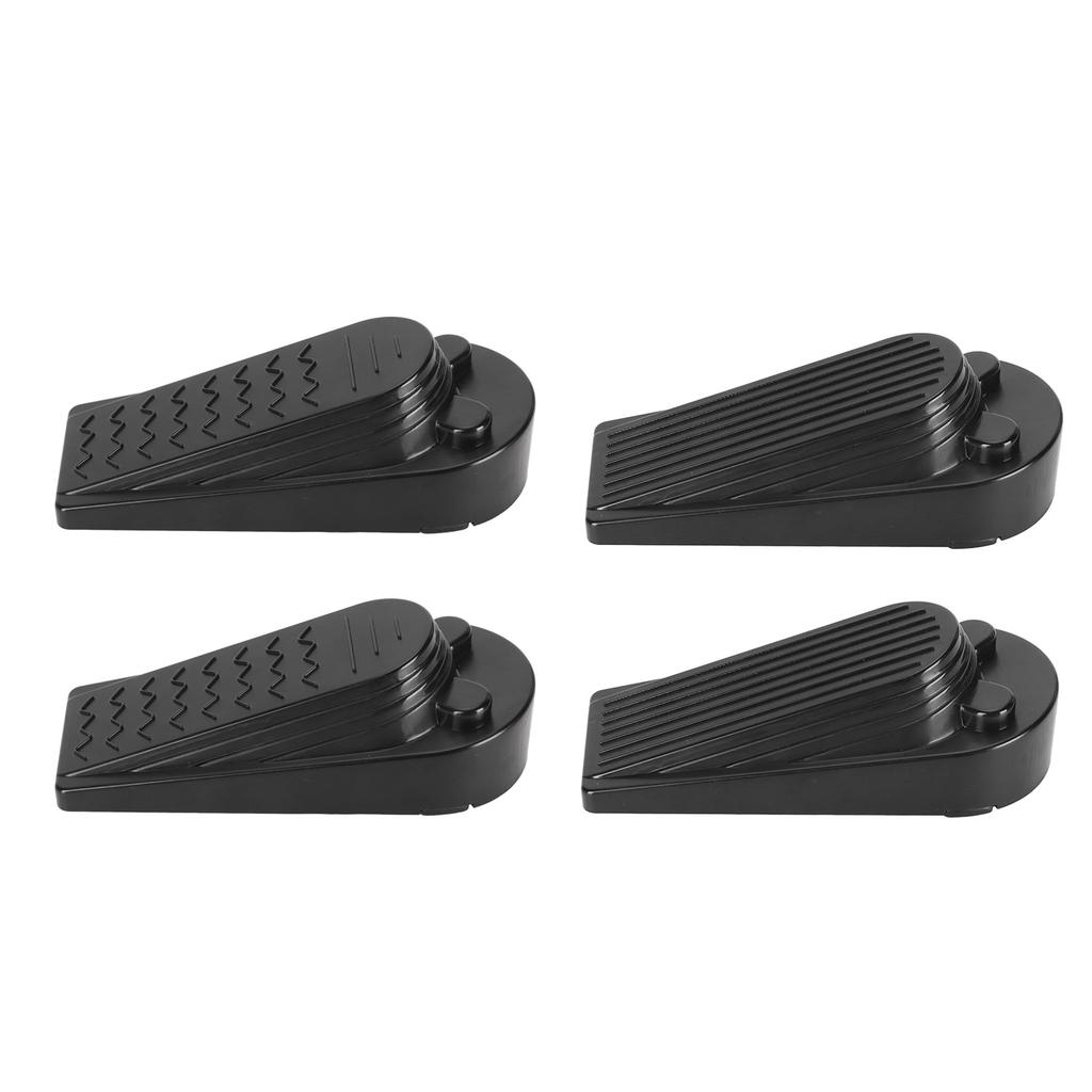 2 Sets Door Stoppers Prevent Collision Minimalist Black Heavy Duty Stackable Door Stops with Base Fo