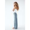 New Women's Vintage Straight Leg Jeans, Diagonal Button Detail High Waist Casual Denim Pants for Daily Wear
