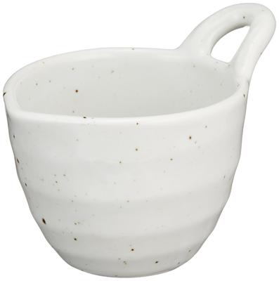 Ciotola piatto ceramica Mino ciotola natto circa. 10 x 11 cm smalto bianco made in Japan 132-0108