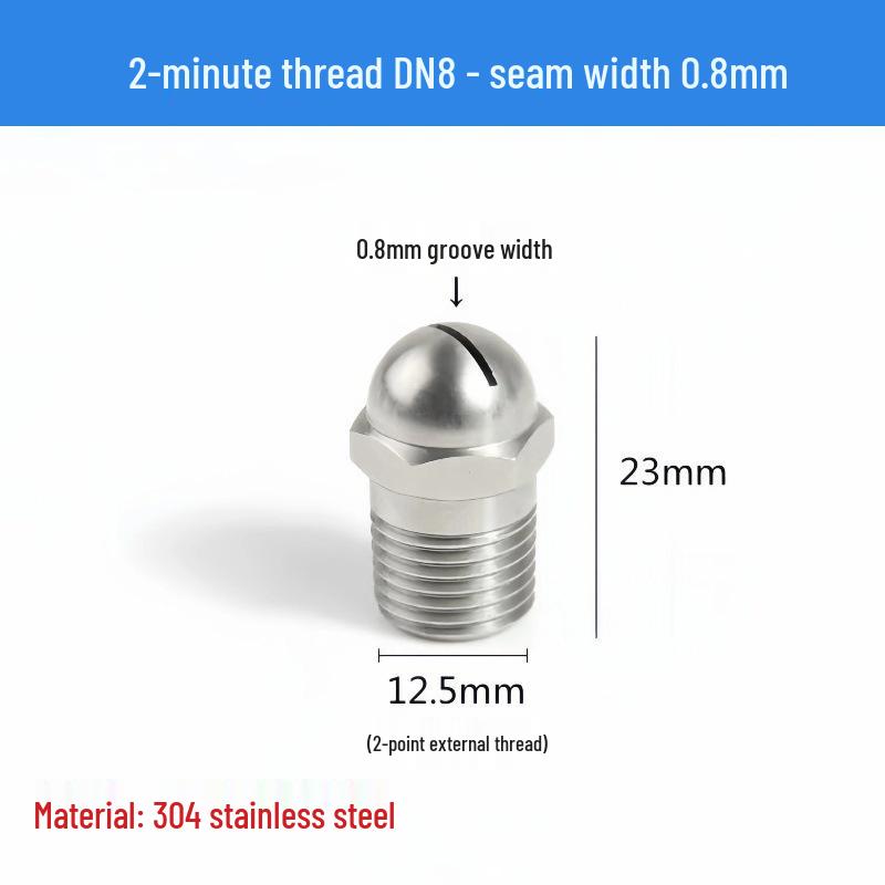 High-Pressure Stainless Steel Anti-Clogging Fan-Shaped Blow-Off Nozzle
