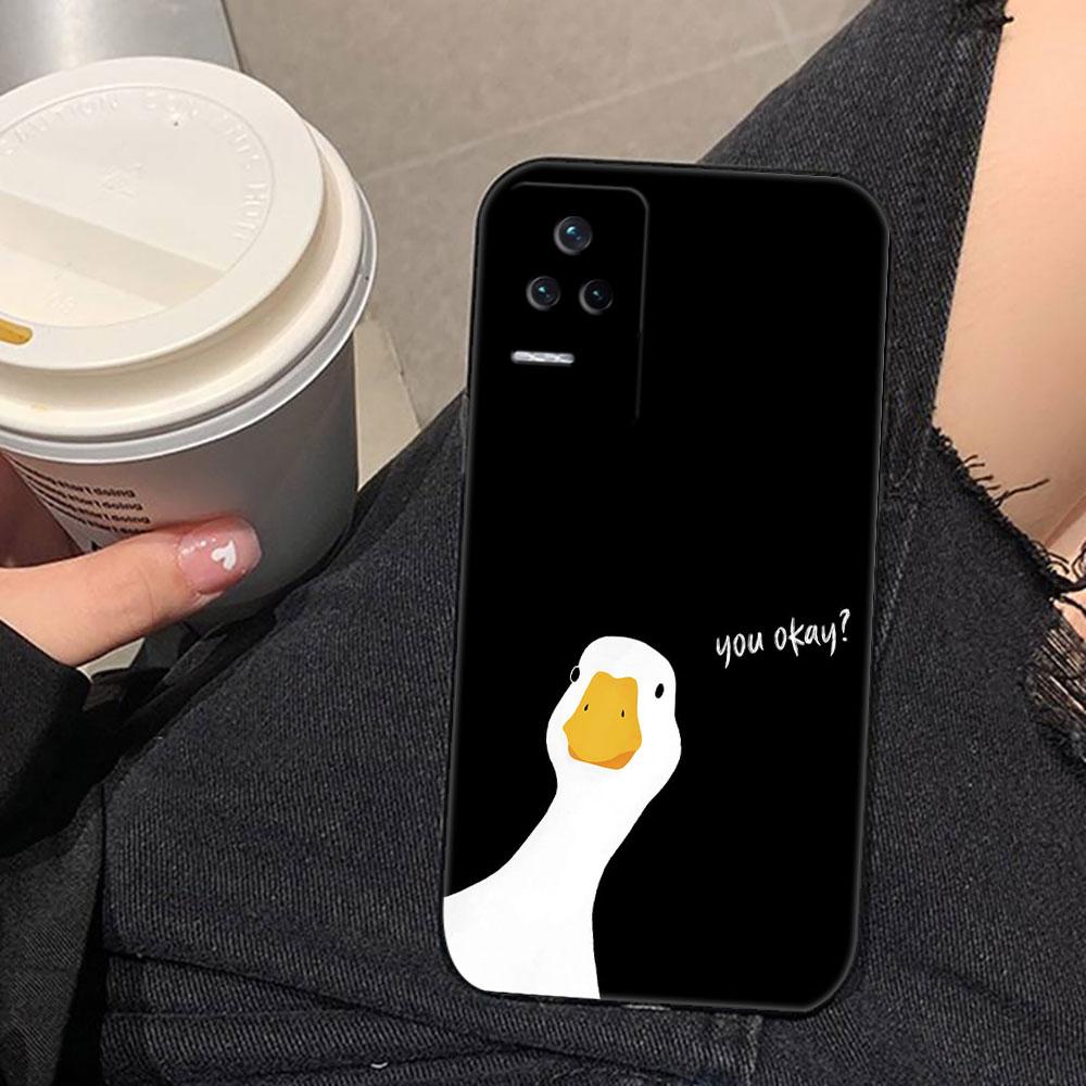Cartoon Duck Goose Phone Case For Redmi K60 K40 K30 15 15C 14C 13C 12C 12 10 10C 9T 9C 9A 9 8 8A A1 A2 A3 Pro Plus Cover Case