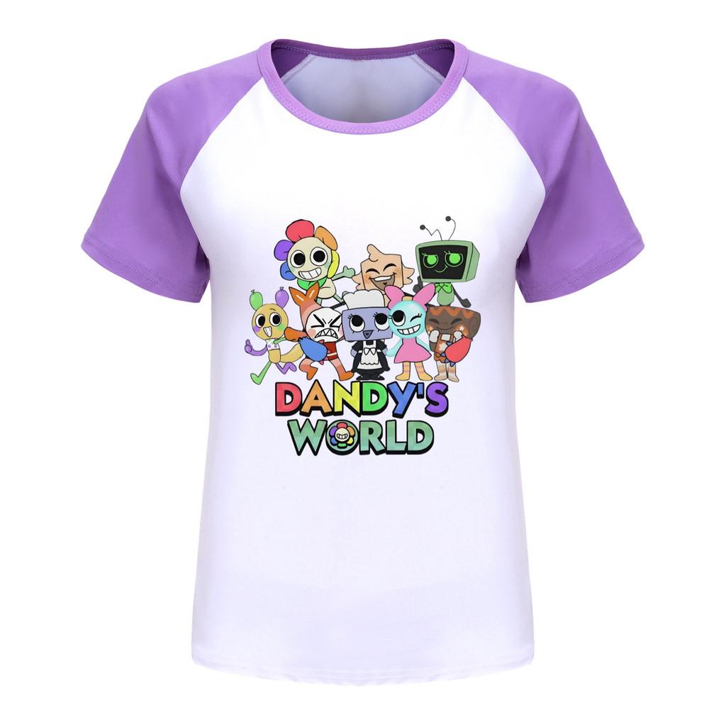 5407 Kid Boy Girl Dandy World Print Raglan Sleeves T-Shirt