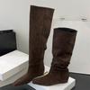 Fashion Eilyken Punk Style Over The Knee Boots Women's Wedges Low Heels Shoes Fashion Thigh High Long Botas Para Mujer
