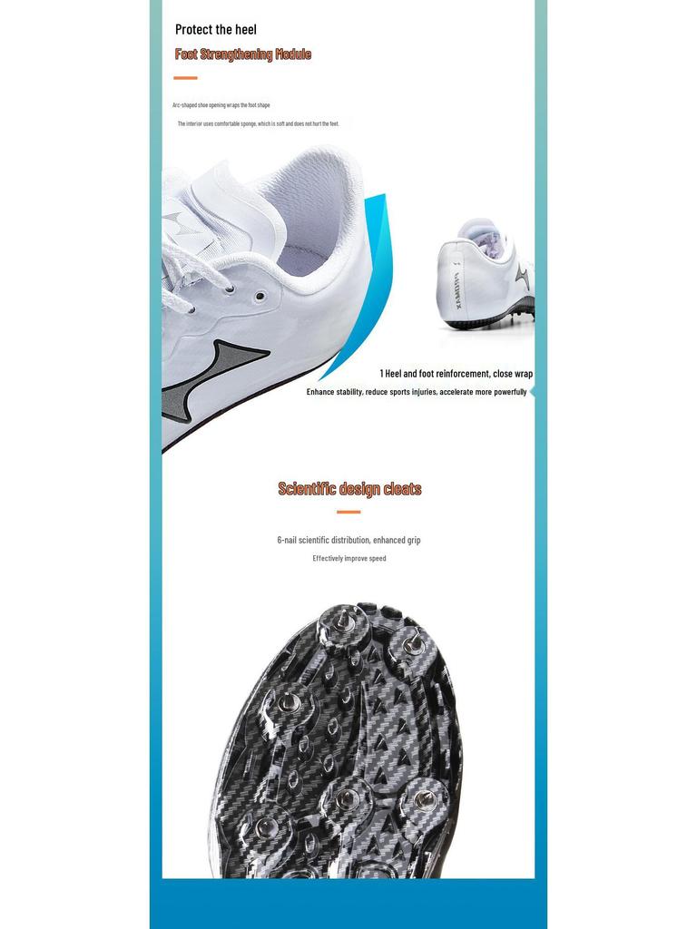 181s Spiked Running Shoes for Men, Women, Students - Middle Distance Track & Field Competition