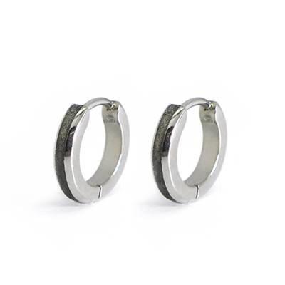 Steel Black Dust Earrings