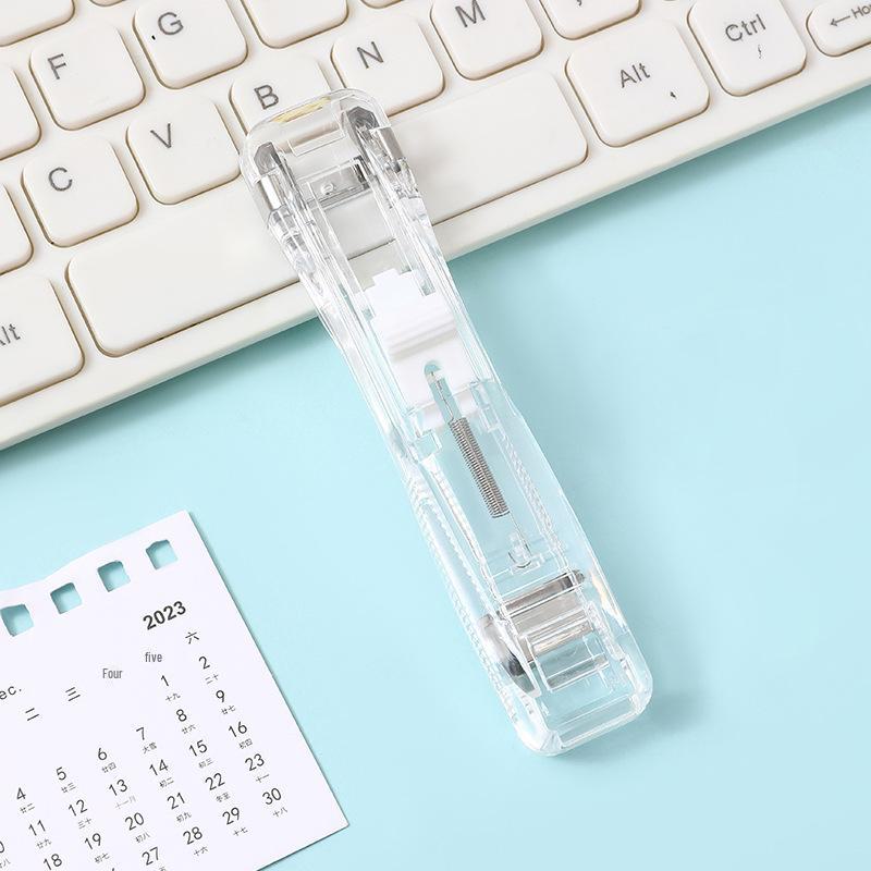 Macaron Color Seamless Student Stapler & Paper Clip Holder