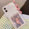 Ins Korea Transparente Kartentaschenhalter-Telefonhülle für iPhone 11 12 13 14 15 Pro Max Klarer Kameraschutz Stoßfeste weiche Abdeckung